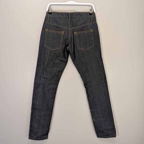 Burton Jeans Dark Stiff 100% Cotton Skinny Slim - Size 28 - Picture 2 of 13